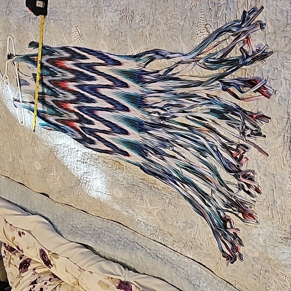 Fringe bottom dress ALLOY dress S tank style chevron design